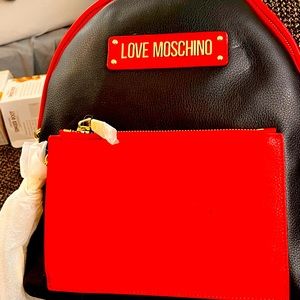 LOVE MOSCHINO Faux leather backpack- new with tags